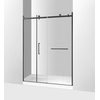 image:imageKingston Brass Prato SSD60768KL8 60 L x 76 H Left Handed Showe Door Brushed NickelMatte Black