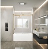 image:imageKingston SSD60608SR0 Toledo 60 W x 60 H Right Handed Tub Door Matte BlackBrushed Brass