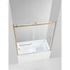 image:imageKingston SSD60608SR0 Toledo 60 W x 60 H Right Handed Tub Door Matte BlackBrushed Brass