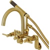 image:imageAqua Vintage AE8158DL Concord 7Inch Adjustable Wall Mount Tub Faucet Brushed NickelBrushed Brass