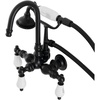 image:imageKingston Brass AE9T0 Aqua Vintage Wall Mount Clawfoot Tub Faucet Matte BlackMatte Black