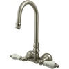 image:imageKingston Brass CC74T1 Vintage Leg Tub Filler Porcelain Lever Handle Polished Chrome8Inch Adjustable CenterBrushed Nickel