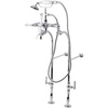 image:imageKingston Brass CCK103T8 VintageAqua Eden Tub Filler Combo with Lever Handle and Supply Lines Brushed NickelPolished Chrome