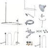 image:imageKingston Brass CCK1181AX Vintage Clawfoot Tub Faucet Package with Shower Enclosure Polished ChromePolished Chrome