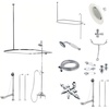 image:imageKingston Brass CCK3141HCPL Vintage Clawfoot Tub Faucet Package with Shower Enclosure Polished Chrome
