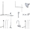 image:imageKingston Brass CCK4141AX Vintage Wall Mount High Rise Claw Foot Tub and Shower Package 434Inch Polished ChromePolished Chrome