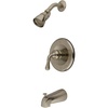 image:imageKingston Brass KB1632 Magellan Tub and Shower Faucet with Single Lever Handle Polished Brass 5Inch Spout ReachBrushed Nickel