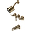 image:imageKingston Brass KBX8136NDL NuvoFusion Tub and Shower Faucet Polished Nickel 713 x 1288 x 513Antique Brass