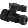 image:imageKingston Brass KF4315BB 12 FIP X 38 OD Comp Straight Stop Valve Brushed BrassMatte Black