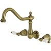 image:imageKingston Brass KS1020PL Heritage Wall Mount Roman Tub Faucet Matte BlackAntique Brass