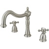 image:imageKingston Brass KS1348BX Heritage Roman Tub Filler with Metal Cross Handle Brushed NickelBrushed Nickel