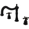image:imageKingston Brass KS1348BX Heritage Roman Tub Filler with Metal Cross Handle Brushed NickelOil Rubbed Bronze