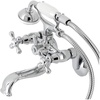 image:imageKingston Brass KS226C Kingston Wall Mount Tub Faucet with Hand Shower Polished Chrome