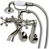 image:imageKingston Brass KS269ORB Vintage Wall Mount Clawfoot Tub Filler with Hand Shower Oil Rubbed Bronze  OilRubbed Bronze 913 x 75 x 6Brushed Nickel