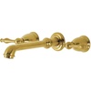 image:imageKingston Brass KS7026NL Naples TwoHandle 3Hole Wall Mount Roman Tub Faucet in Polished NickelBrushed Brass