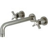 image:imageKingston Brass KS8025ZX Millennium TwoHandle Wall Mount Tub Faucet Oil Rubbed BronzeBrushed Nickel