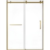 image:imageKingston Brass Prato SSD60768KR0 60 L x 76 H Right Handed Showe Door Matte BlackBrushed Brass