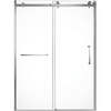 image:imageKingston Brass Prato SSD60768KR0 60 L x 76 H Right Handed Showe Door Matte BlackBrushed Nickel
