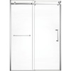 image:imageKingston Brass Prato SSD60768KR0 60 L x 76 H Right Handed Showe Door Matte BlackPolished Chrome