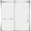 image:imageKingston SSD60608SR0 Toledo 60 W x 60 H Right Handed Tub Door Matte BlackPolished Chrome