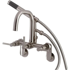 image:imageAqua Vintage AE8450DL Concord Wall Mount Clawfoot Tub Faucet Matte BlackBrushed Nickel