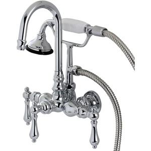 image:imageKingston Brass AE7T7 Aqua Vintage Wall Mount Clawfoot Tub Faucet Brushed BrassPolished Chrome