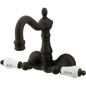 image:imageKingston Brass CC1073T2 Vintage 338Inch Wall Mount Tub Faucet Polished BrassOil Rubbed Bronze