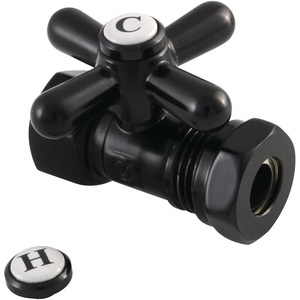 image:imageKingston Brass CC44150X Quarter Turn Valve 12 FIP X 12 or 716Inch Slip Joint Matte Black