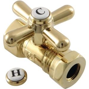 image:imageKingston Brass CC44152X Quarter Turn Valve 12 FIP X 12 or 716Inch Slip Joint Polished BrassPolished Brass