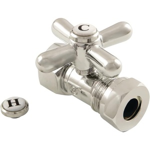 image:imageKingston Brass CC44152X Quarter Turn Valve 12 FIP X 12 or 716Inch Slip Joint Polished BrassPolished Nickel