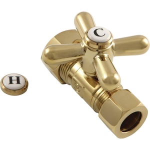 image:imageKingston Brass CC44451X Vintage 58Inch OD X 12Inch OD Compression Straight Stop Valve 218Inch Polished ChromePolished Brass