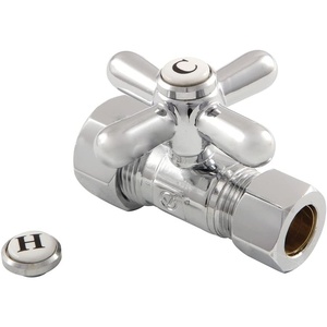 image:imageKingston Brass CC44451X Vintage 58Inch OD X 12Inch OD Compression Straight Stop Valve 218Inch Polished ChromePolished Chrome