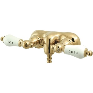 image:imageKingston Brass CC44T1 Vintage 338Inch Wall Mount Tub Faucet Polished ChromePolished Brass