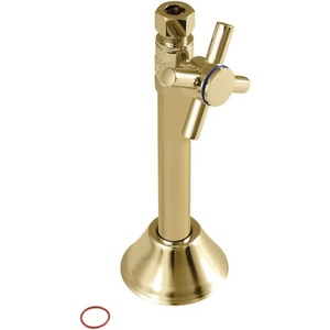 image:imageKingston Brass CC83252DX Concord 12 Sweat x 38 OD Comp Straight Shut Off Valve with 5 Extension Polished Brass