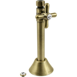 image:imageKingston Brass CC83256X 12 Sweat x 38 OD Comp Straight Shut Off Valve with 5 Extension Polished NickelAntique Brass