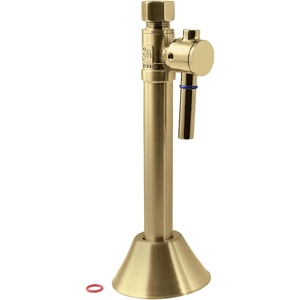 image:imageKingston Brass CC83257DL 12 Sweat x 38 OD Comp Straight Shut Off Valve with 5 Extension Brushed BrassBrushed Brass