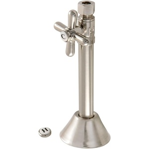 image:imageKingston Brass CC83257X 12 Sweat x 38 OD Comp Straight Shut Off Valve with 5 Extension Brushed BrassBrushed Nickel