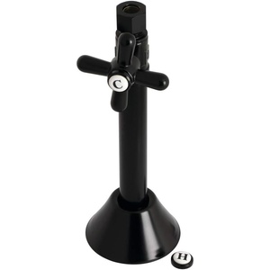 image:imageKingston Brass CC83257X 12 Sweat x 38 OD Comp Straight Shut Off Valve with 5 Extension Brushed BrassMatte Black