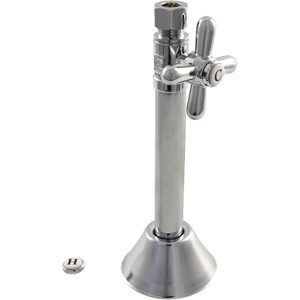 image:imageKingston Brass CC83257X 12 Sweat x 38 OD Comp Straight Shut Off Valve with 5 Extension Brushed BrassPolished Chrome