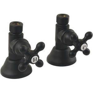 image:imageKingston Brass CCK44150AX 12 FIP x 12 OD Comp QuarterTurn Straight Stop Valve Matte Black