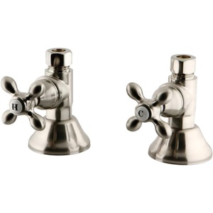image:imageKingston Brass CCK44151AX Straight Stop Shut Off Valve Polished ChromeBrushed Nickel