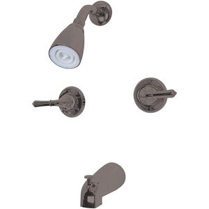 image:imageKingston Brass GKB248 Magellan Tub and Shower Faucet with Two Handles Brushed Nickel 1168 x 8 x 738Oil Rubbed Bronze