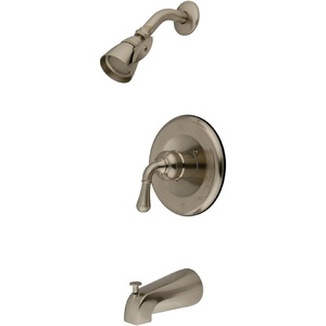 image:imageKingston Brass KB1632 Magellan Tub and Shower Faucet with Single Lever Handle Polished Brass 5Inch Spout ReachBrushed Nickel