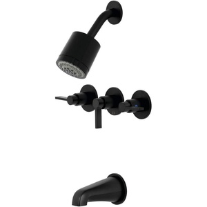 image:imageKingston Brass KBX8136NDL NuvoFusion Tub and Shower Faucet Polished Nickel 713 x 1288 x 513Matte Black