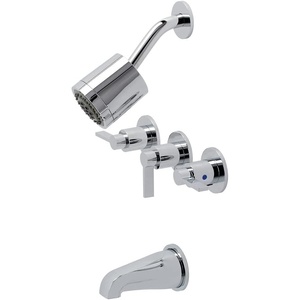 image:imageKingston Brass KBX8136NDL NuvoFusion Tub and Shower Faucet Polished Nickel 713 x 1288 x 513Polished Chrome