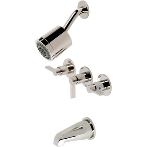 image:imageKingston Brass KBX8136NDL NuvoFusion Tub and Shower Faucet Polished Nickel 713 x 1288 x 513Polished Nickel