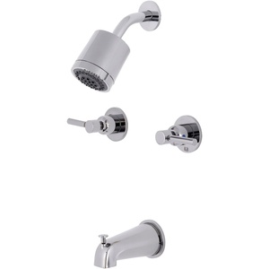image:imageKingston Brass KBX8141DL Concord DoubleHandle Tub and Shower Faucet in Polished ChromePolished Chrome