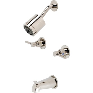 image:imageKingston Brass KBX8141DL Concord DoubleHandle Tub and Shower Faucet in Polished ChromePolished Nickel