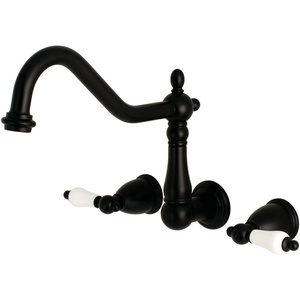 image:imageKingston Brass KS1020PL Heritage Wall Mount Roman Tub Faucet Matte BlackMatte Black