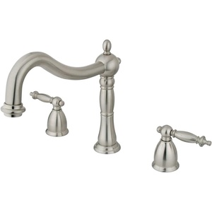 image:imageKingston Brass KS1342TL Heritage Roman Tub Faucet Polished BrassBrushed Nickel